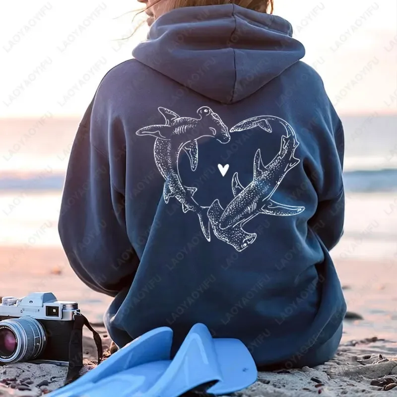 Whale Fish Sea Life Hoodie Pullover for Ocean Lovers Men Women Gift Diving Coconut Beachy Girl Autumn Fashion Sweatshirt Gifts — image 8