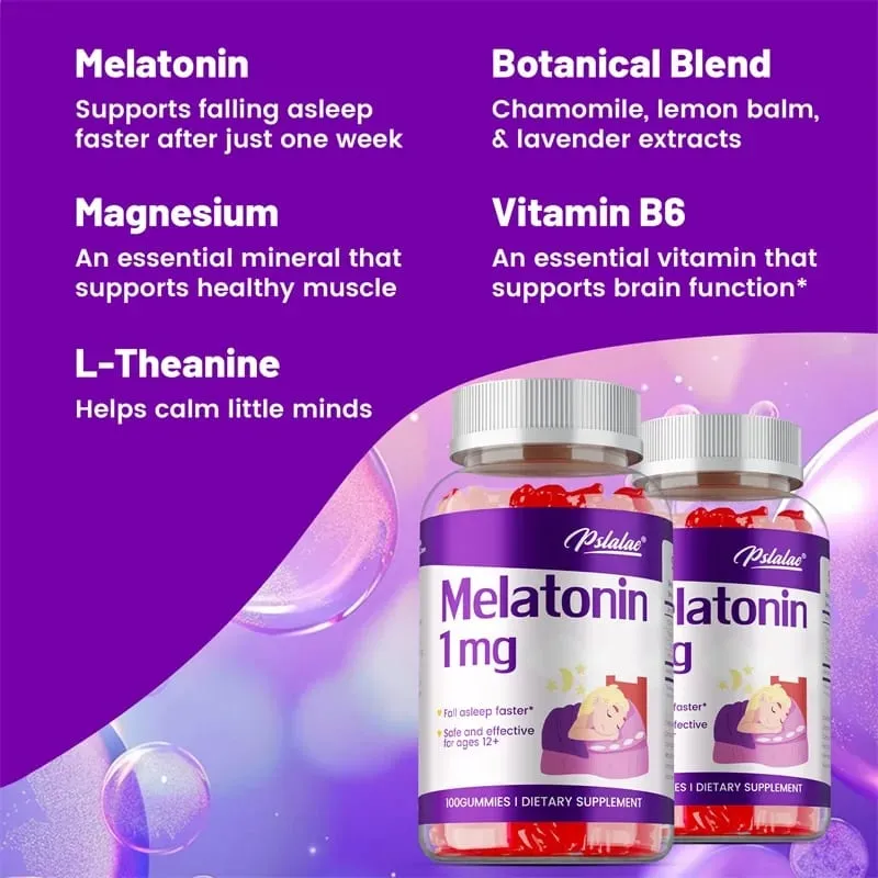 Melatonin Gummies 1mg - Children's Sleep Aids Promote Healthy Sleep Help Children Fall Asleep Faster and Increase Energy — image 4