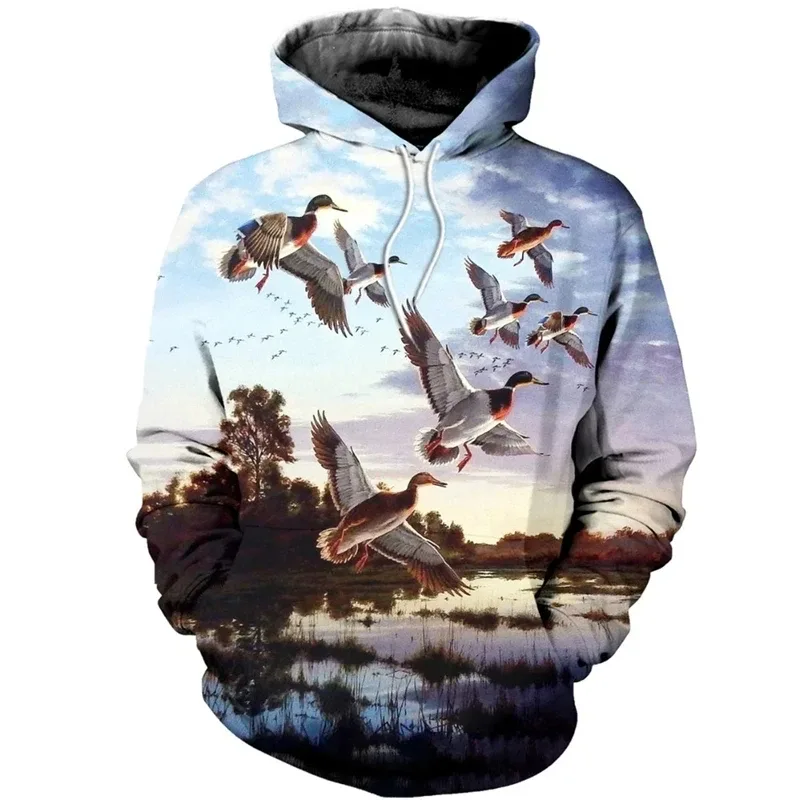 Beautiful Duck Hunting 3D Printed Unisex Hoodie Sweatshirt Man Pullover Casual Tracksuit Sudadera Sweatshirts y2k men clothing — image 3