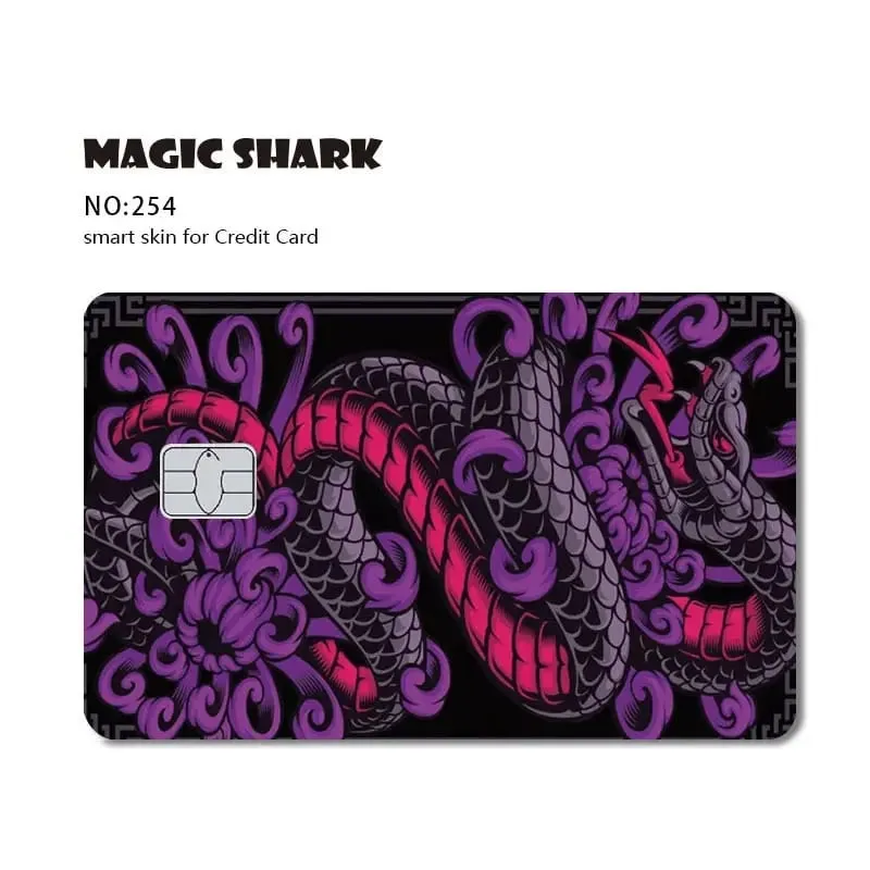 Magic Shark Dog Meme Hunter Snake Stonks 3M Matte PVC Front Sticker Film Cover Skin for Bank Debit Credit Card — image 18