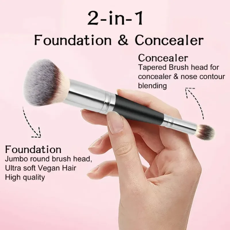Double Head Makeup Brush 2 In 1 Blush Brush Concealer Highlighter Powder Brushes Blending Contouring Brush Beauty Make Up Tools — image 6