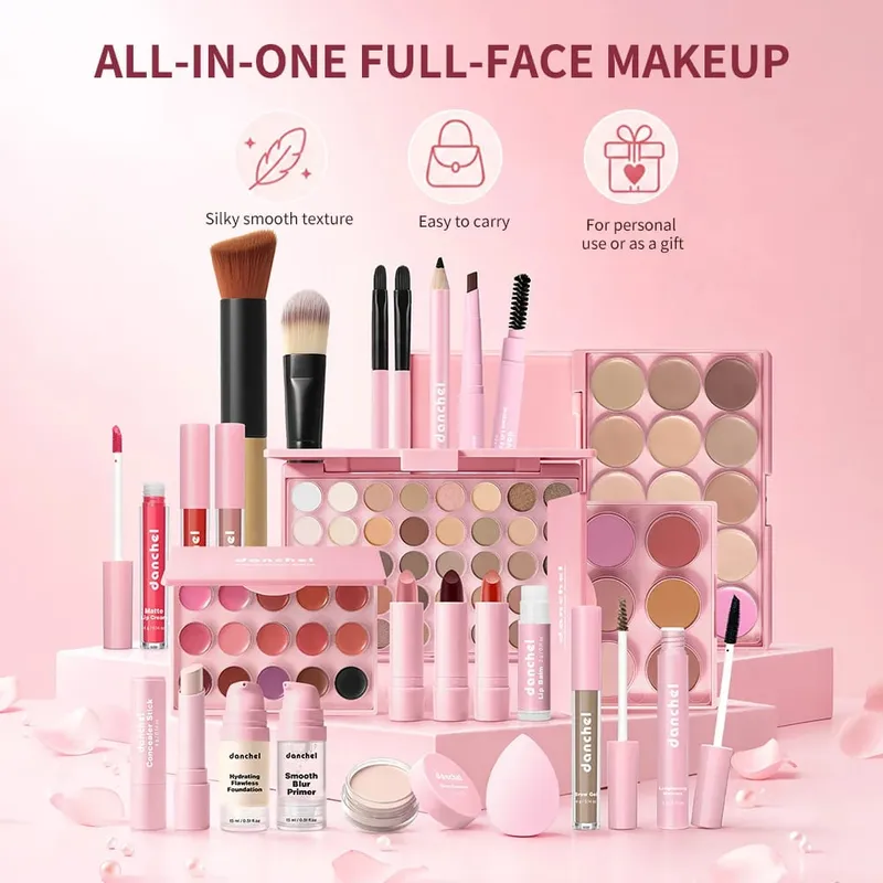 All In One Makeup Set Gathering All Cosmetic Including Base Makeup Concealer Contour Powder Blusher Eyebrow Eye Lip Makeup