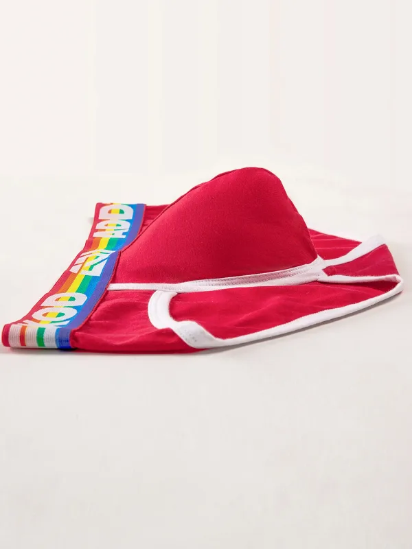 Sexy Men Underwear Rainbow Belt Multi Colored Youth Low Waist U Convex Pouch Brief Teenager Cotton Breathable Comfortable Bikini — image 22