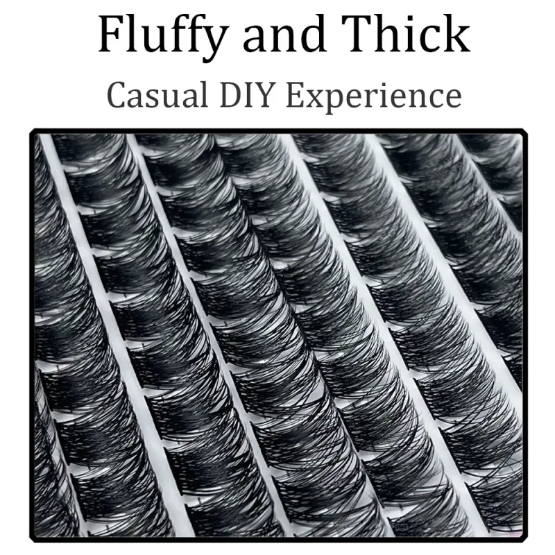 10 Rows 3D Faux Mink Cluster False Eyelashes Cat Eye Lashes Natural Thick Segmented Lashes DIY Eyelash Extensions Makeup Lashes