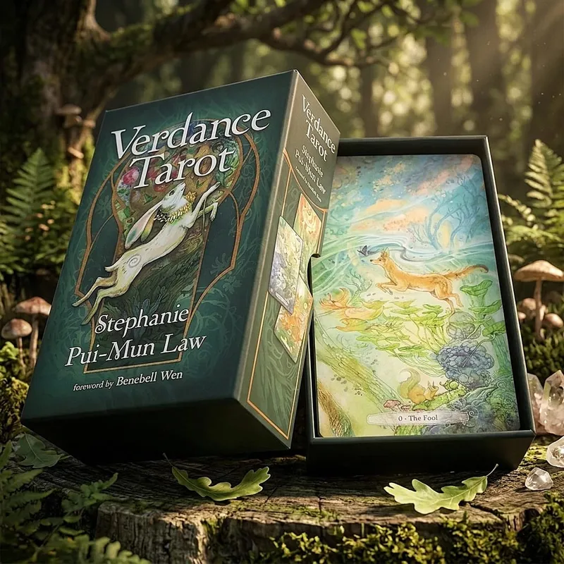 Verdance Tarot pakli merev dobozban 78 db Lyrical természet ihlette RWS Tarot kártyák Dupla dombornyomott karton 12*7cm