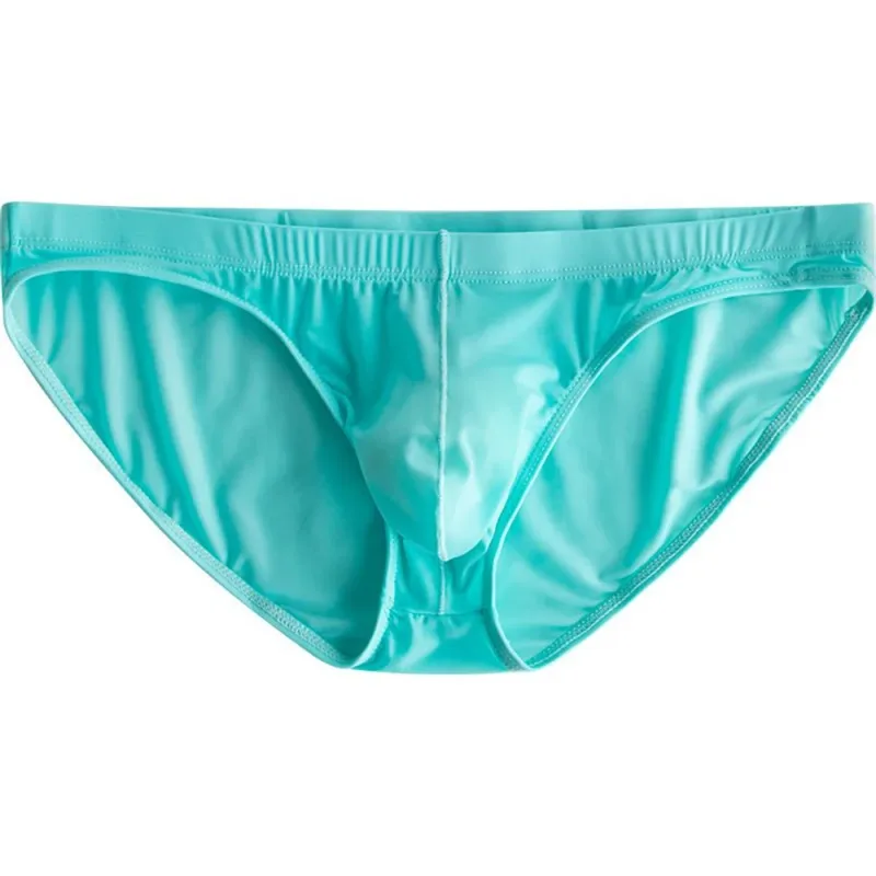 2Pcs Sexy Ice Silk Briefs Men Bulge Pouch Plus Size Underwear Hombre Ropa Interior Ultra Thin Panties Plus Size — image 6