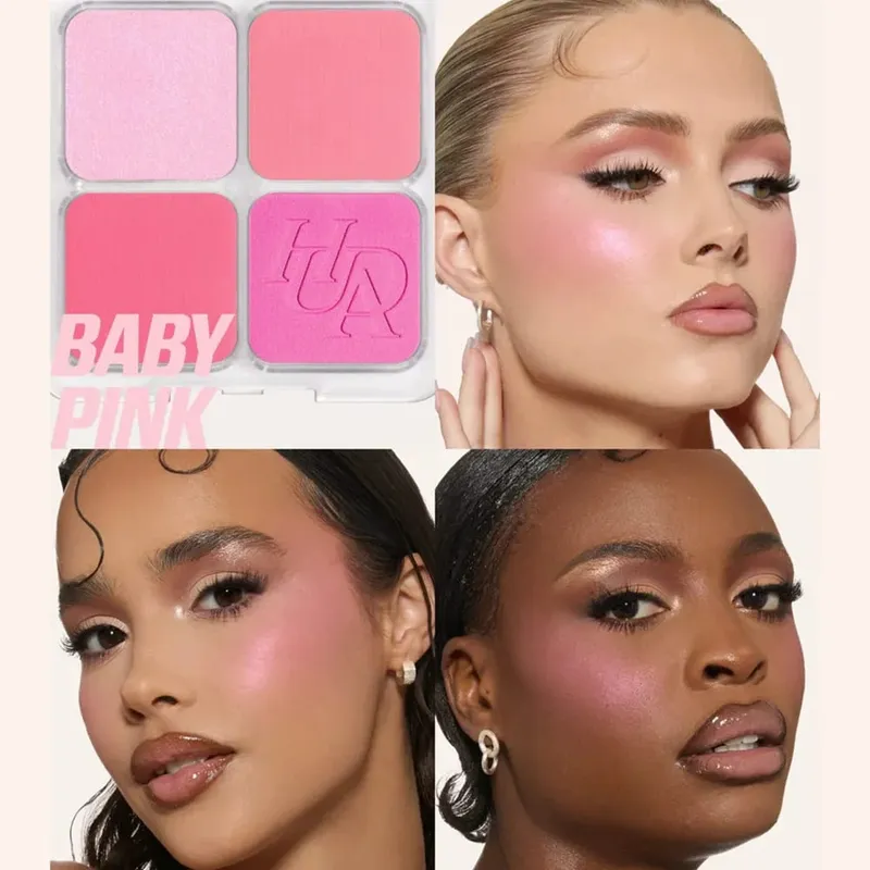 4-in-1 Glow Blush and Brush Set Filter Flush Eye Check Blush Palette Matte Shimmer Face Makeup Long Lasting Women Daily Cosmetic — image 5
