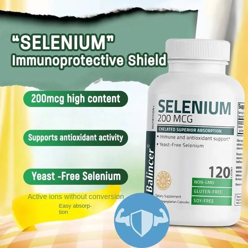 Selenium Capsules - Antioxidant Support Increases Energy Levels Boosts Metabolism Immune System Improves Brain Function — image 7