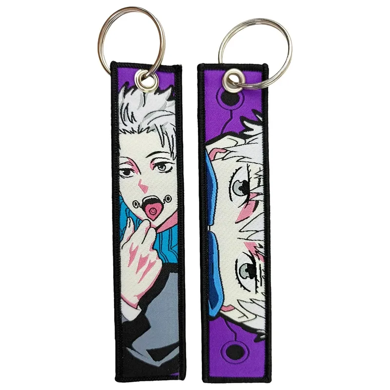 Embroidery Cool Eagle Beak Keychain Lanyard Anime Manga Series Badge Holder USB Pendant Portable Key Lanyard Accessories