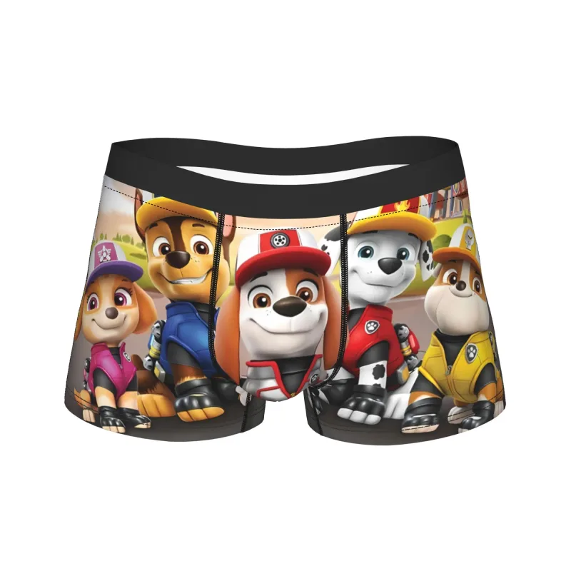 Paw Dogs Patrols Trunk Pouch Unterwäsche, hochwertiges Design, atmungsaktive Boxershorts für Herren, große Größe 2XL