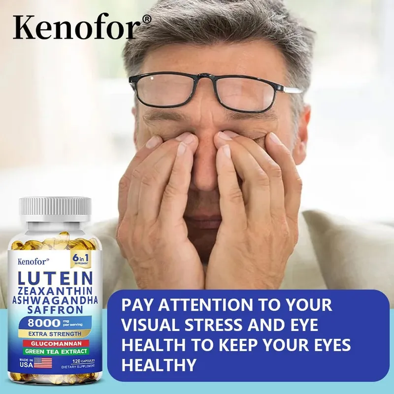 Lutein and Zeaxanthin Supplement - Essential Eye Vitamins for Adults Eye Health with Glucomannan Ashwagandha for Vision Health — image 4