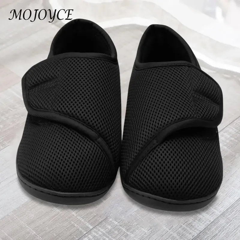 Buty dla diabetyków unisex Szerokie buty do chodzenia z regulowanym zapięciem Wsuwane buty ortopedyczne Trampki z rzepem dla osób starszych — image 2