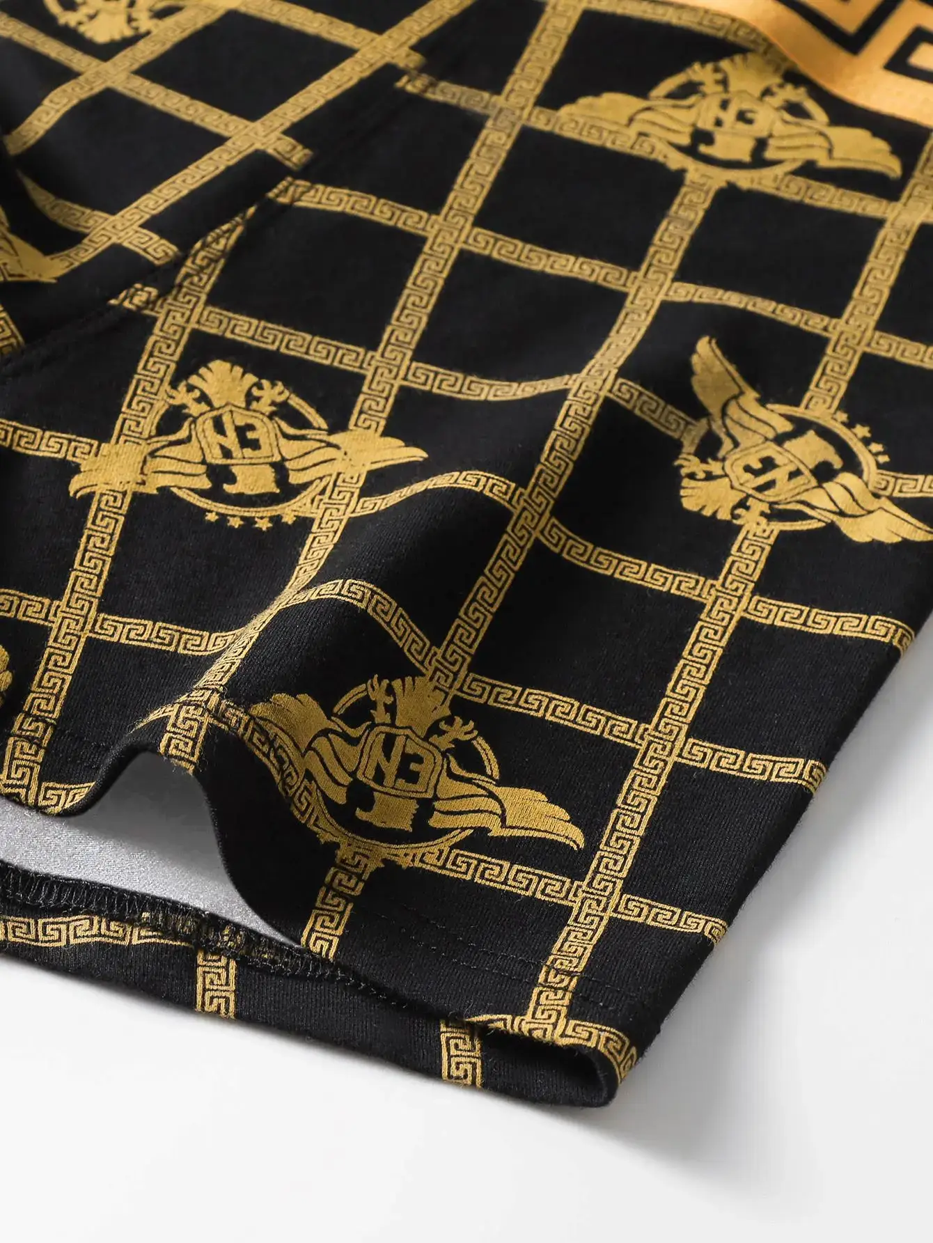 4 pezzi: slip intimi da uomo, boxer con stampa di tendenza, slip da uomo eleganti e di tendenza, boxer standard traspiranti — image 6