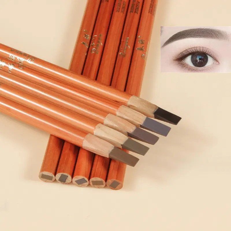 Eyebrow Pen Hard Microblading Brow Definer Enhancers Pencil Waterproof Easy To Apply Makeup Natural Wild Brows Tint — image 2