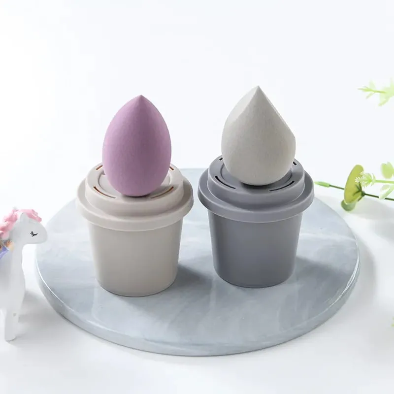 Empty Cosmetic Puff Display Storage Case Beauty Pad Display Stand Sponge Holder Makeup Sponges Stand Powder Puff Drying Holder