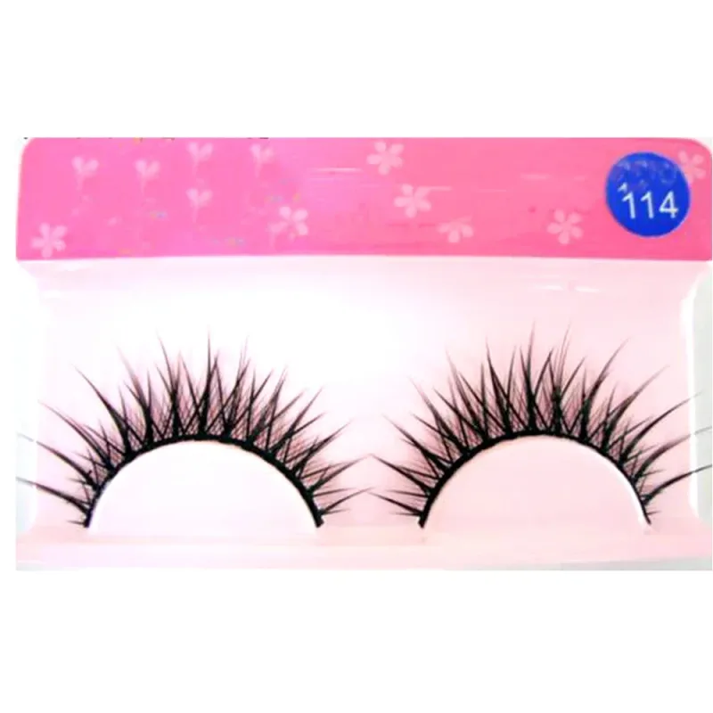 White Eyelashes Cosplay Makeup Natural Long Cross Strip False Eye Lashes — image 9