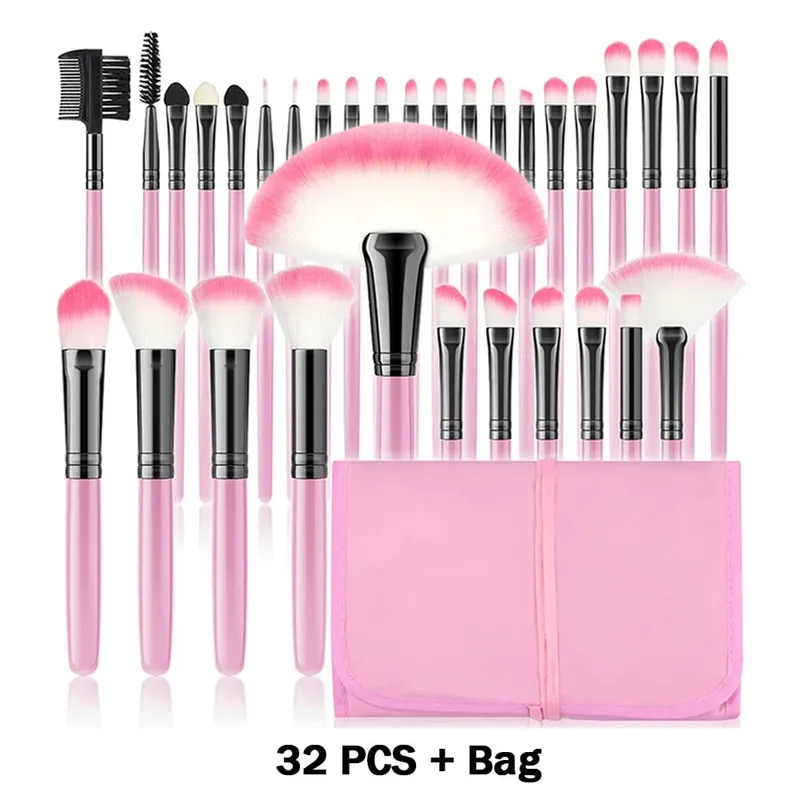 New 10/32PCS Makeup Brushes Set Soft Fluffy Powder Foundation Contour Blush Concealer Eyeshadow Blending Highlighter Beauty Tool — image 13