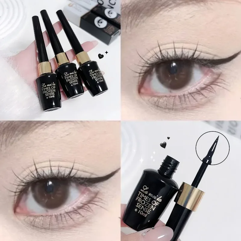 Black Liquid Eyeliner Ultra Fine Natural Smooth Eyeliner Lasting Waterproof Quick Dry Non-Smudging Eye Durable Makeup Cosmetics