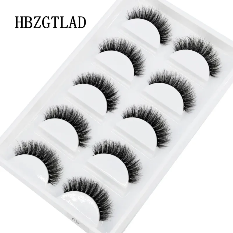 5Pairs Handmade Mink Lashes Short False Eyelashes Dense Natural Long Messy Eye Lashes Reusable Stage Makeup Eyelashes — image 23