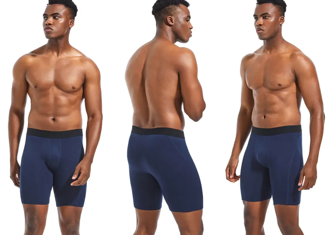 Underpants Mens Long Underwear for Men Boxer Shorts Quick-Drying Men's Panties Sports Leggings Boxershorts Polyester Man Boxers — image 6