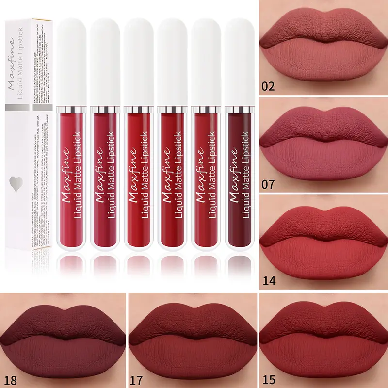 Matte liquid lipstick Waterproof sexy velvet lip glaze Long lasting moisturizing lipstick — image 1
