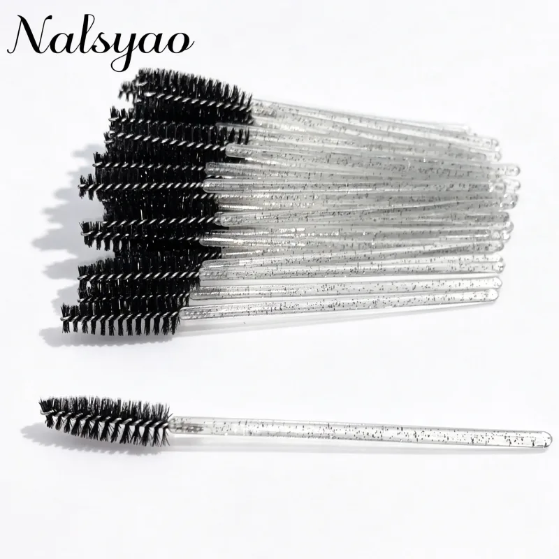 wholesale yelash brush makeup brushes 50pcs comb disposable mascara individual 6 color applicator wand lash makeup brushes tools — image 5