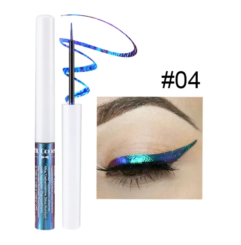 6 Colors Golden Chameleon Liquid Eyeliner Set Waterproof Long Lasting Diamond Glitter Metallic Eye Liner Shiny Makeup Cosmetics
