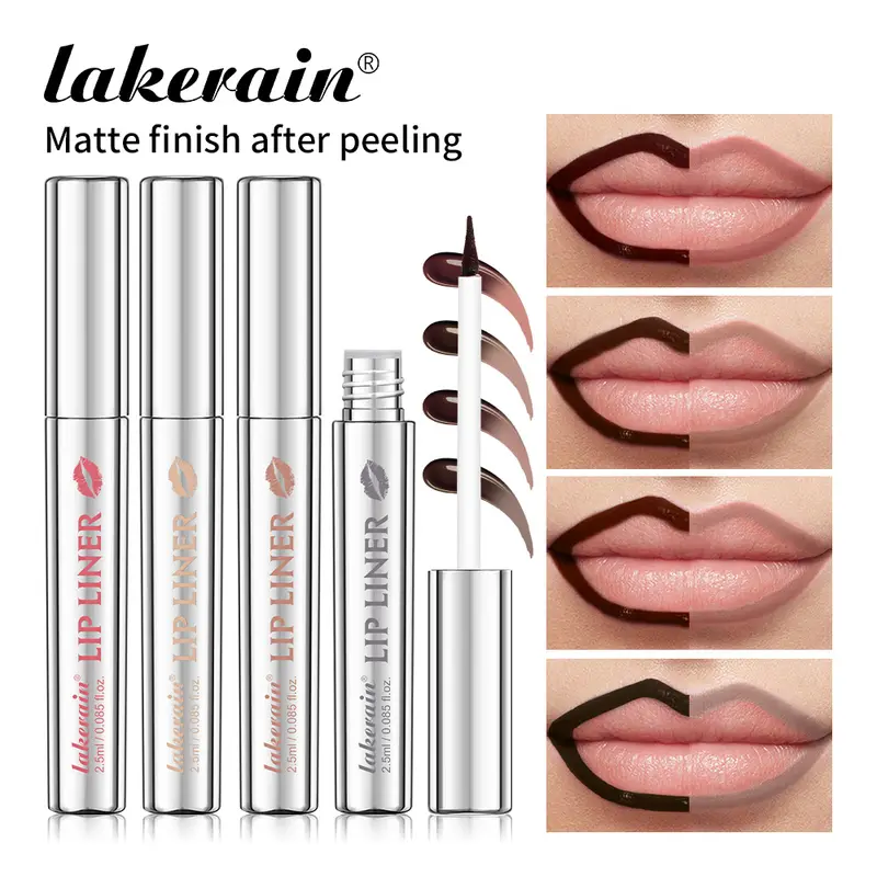 Lakerain descascar delineador labial à prova d'água, delineador labial à prova de manchas, cor de longa duração, não desbota, hidratar, nutrir, maquiagem de contorno labial — image 1