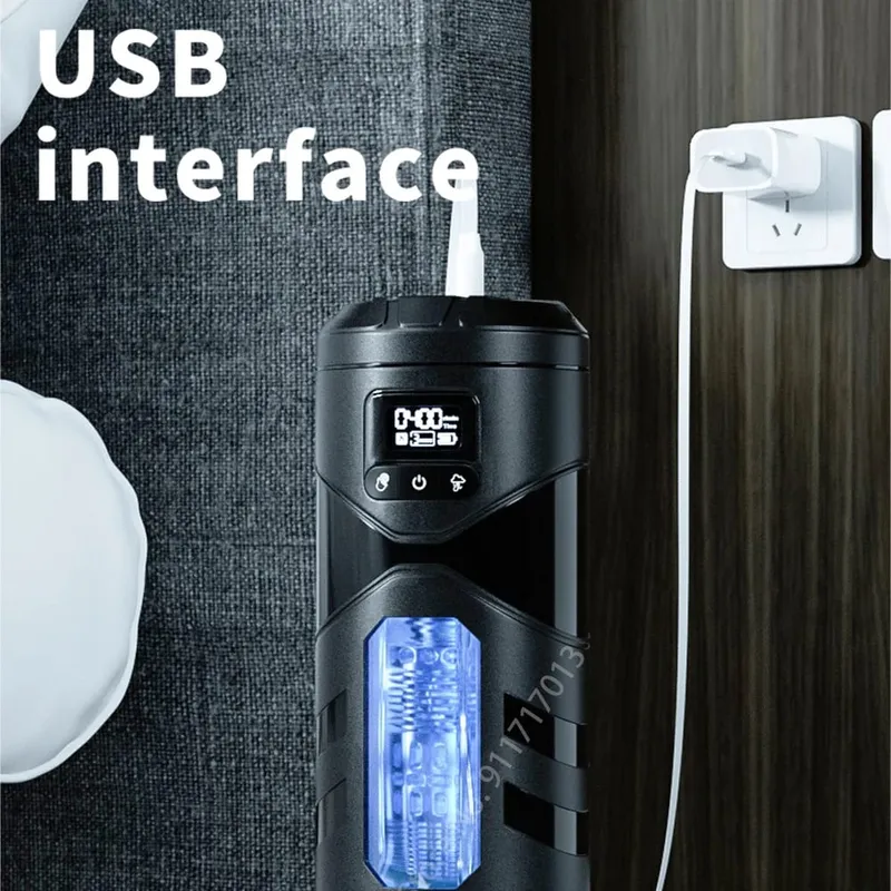 Automatic Heated Sucking Vibration Male Masturbator Cup Blowjob Pussy Pocket Sex Machine Masturbation Toy Adult Goods for Men — image 4