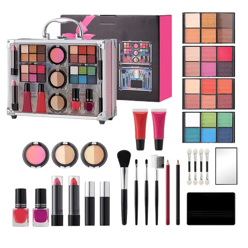Makeup Starter Kit Professional Make Up Sets With Transparent Case Holiday Beauty Gift Set Starter Cosmetics Full Kits For Women — image 11