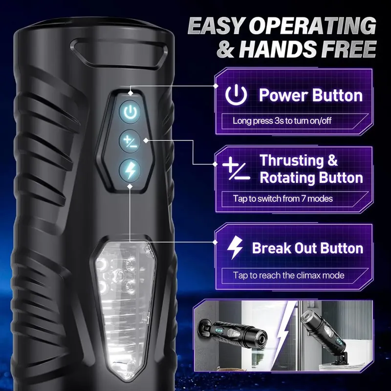 Electric Masturbation Cup Vagina Masturbator Automatic Shaking Sucking Sexy Groans Male Masturbator Pussy Adult Tools Sex Toys — image 6