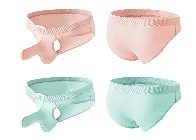 Men's Ice Silk Briefs Summer Transparent Seamless Quick-drying Man Breathable Panties Ultra-thin Underwear