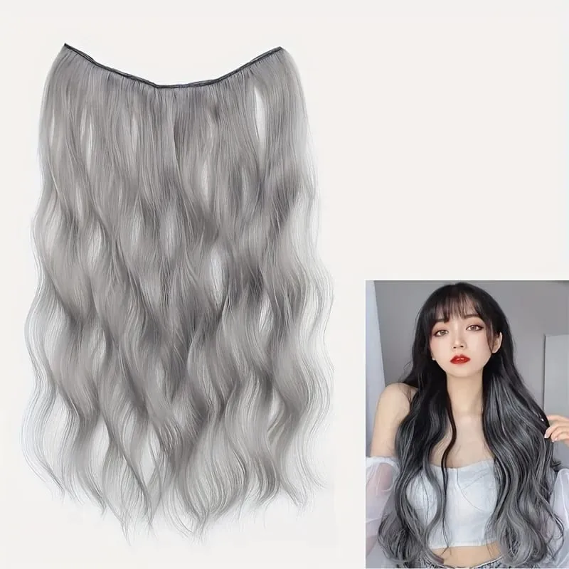 Curly water waves a four-cal highlight hair extension invisible synthetic hair extensions natural and traceless