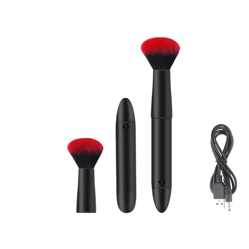 Electric Loose Powder Brush 10 Gears Vibration Quick Brush Blush Επαναφορτιζόμενα πολυλειτουργικά εργαλεία μακιγιάζ