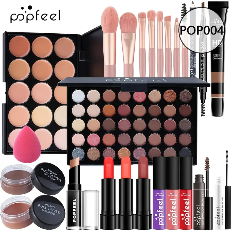 All-in-One Makeup Kit Gift Set with Eyeshadow Palette Foundation Lip Gloss Blush Brushes Eyeliner and More Beauty Gifts — image 10
