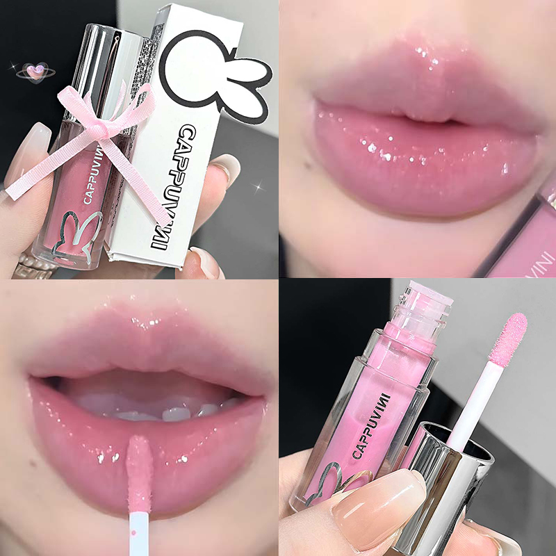Brown Glitter Lip Glaze Lasting Shimmer Mirror Water Lip Gloss Waterproof Jelly Plumping Lipstick Make Up Moisturizing Lip Tint — image 7