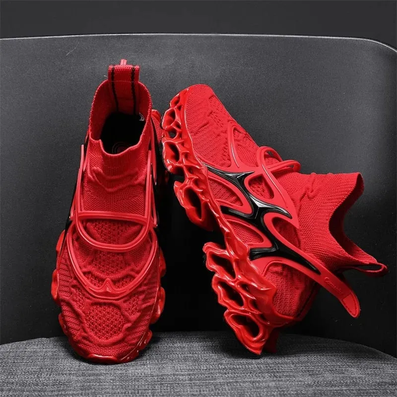 Men's Blade Type Shoes Breathable Shock Absorption Running Shoes Non-Slip Shoes For Jogging Tennis Gym Casual Walking Sneakers — image 1