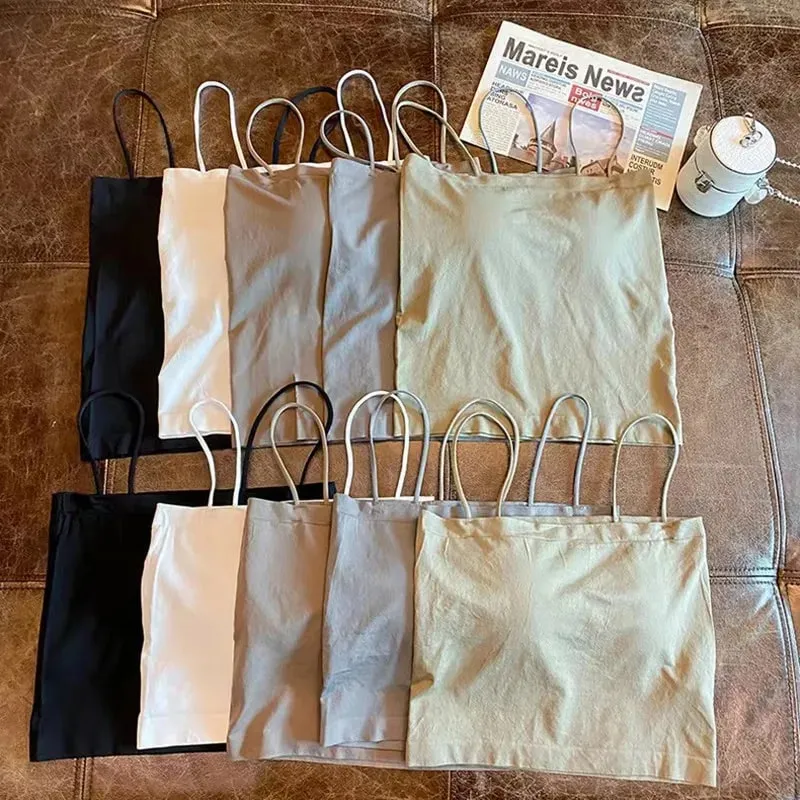Base Layer Csole Women Summer Inner Wear with Chest Pad One oulder Design Unique Outerwear Beautiful Ba Tube Top — image 4