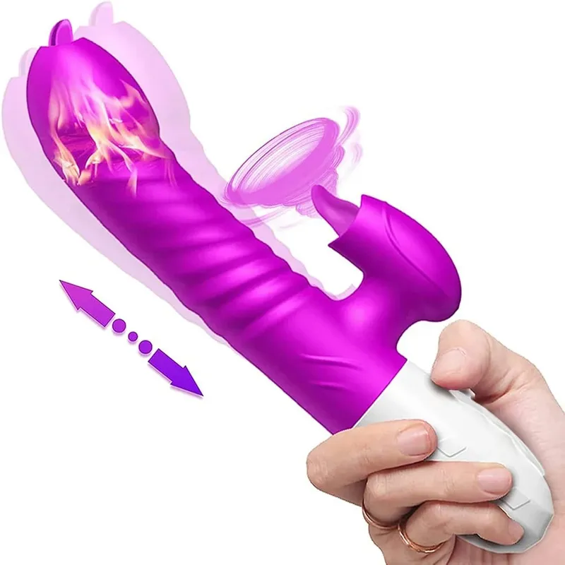 여성을위한 추진 진동기 G Spot Clitoral 젖꼭지 자극기 난방 현실적인 딜도 라구 딜도 자위 성인 섹스 토이