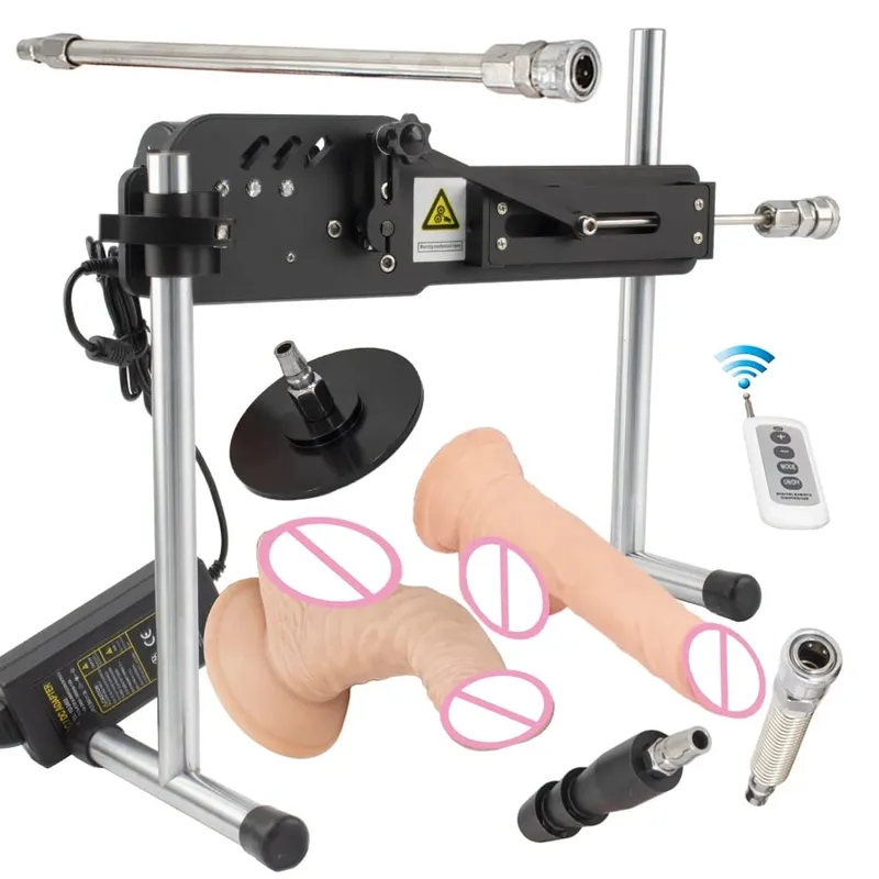 Fredorch Wireless Sex Machine for Women Masturbation Machine 70W Power Mute Sex Toy with Dildo Masturbator 3-9CM Stroke Love Ma