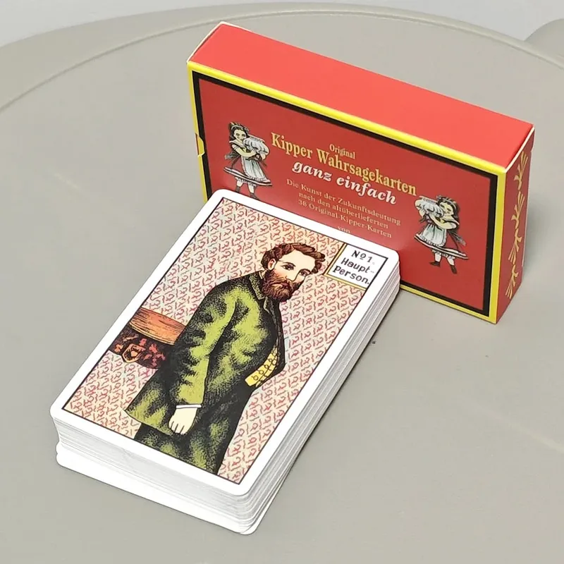 9*6cm 36+6 Pcs Cards 1890s Original Kipper Cards In Both Directions Germany Language Printed on 350GSM Double Embossed Paper — image 3