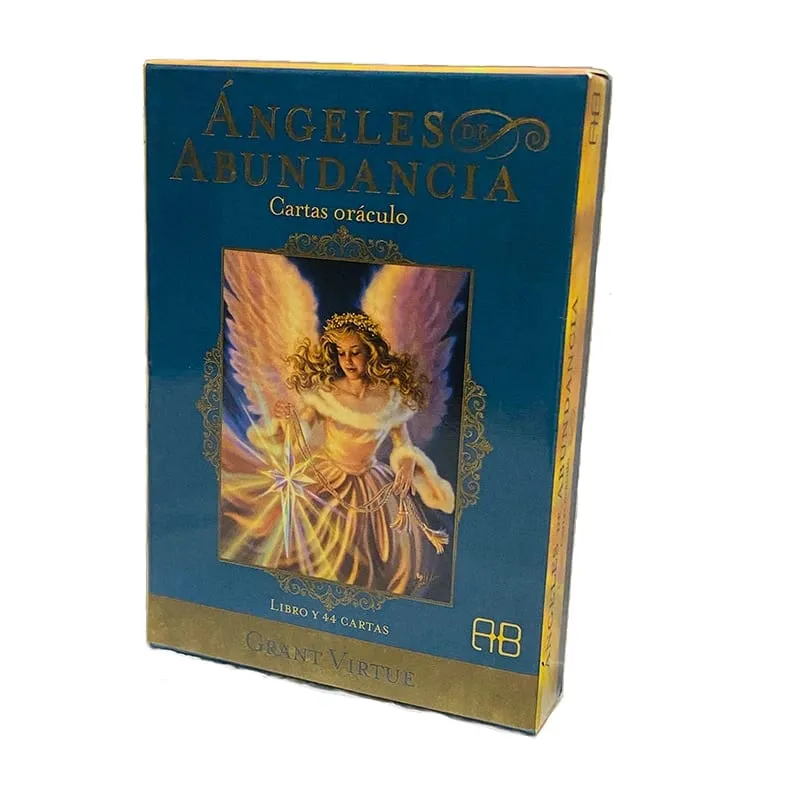 44 Deck Angels of Abundance Oracle Cards 10.4*7.4 cm Spanish Version Fate Divination Tarot Board Game Ángeles de abundancia — image 1