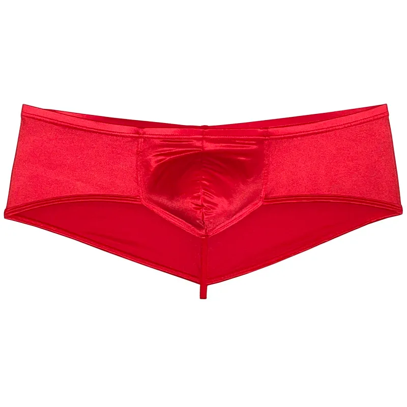 Sous-vêtements soyeux pour hommes, slip tanga coquin, brillant, aspect mouillé, slip de Bikini, solide, brillant, taille basse, slip de plage, sous-vêtement — image 3