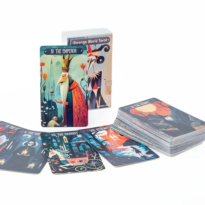 Hot Sales Strange World Tarot 78 Cards Deck Fate Divination Tarot Cards Fortune Telling Card Games Party Board Game 10.4*6 CM