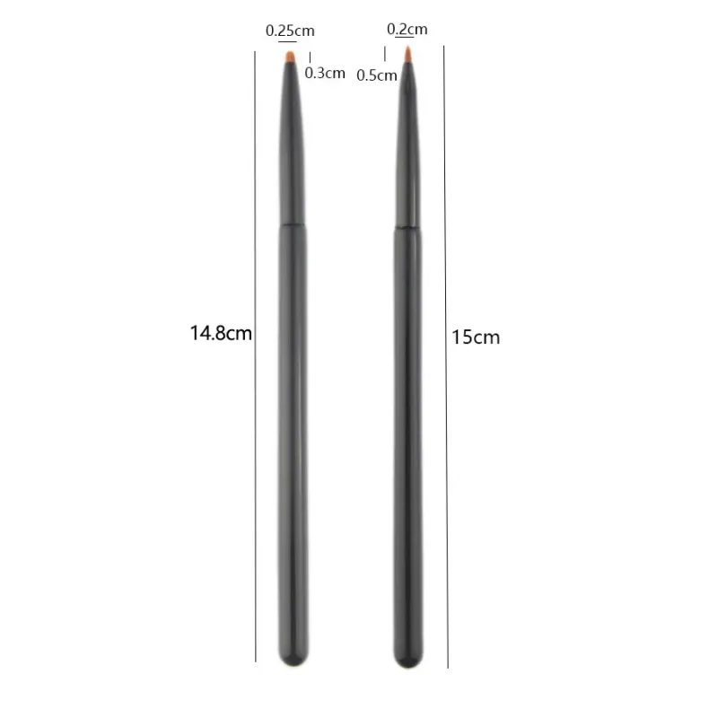 1pc Super Thin Angled liner Make up brush Eye brow Synthetic hair Makeup brushes Fine Eyebrow sharp cosmetic tools Professional