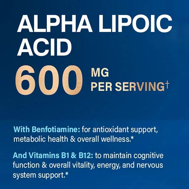 Alpha Lipoic Acid Capsules - Promotes Nervous System Health Blood Circulation Cardiovascular Support Brain Health — image 5