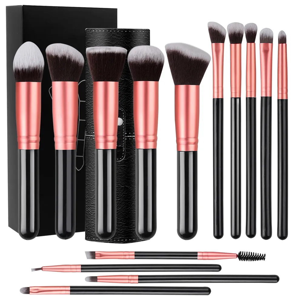 Professiona 14PCS Makeup Brushes Set Soft Fluffy Foundation Blush Powder Eyeshadow Kabuki Blending Female Cosmetics Beauty Tool — image 1