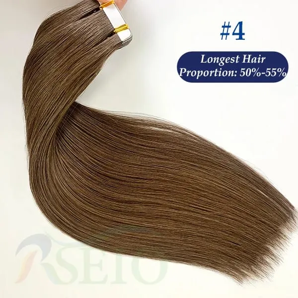 High Quality Straight Tape In Human Hair Extensions 100% Real Natural Hair Extension Black Brown Blonde Invisible For wome — image 9