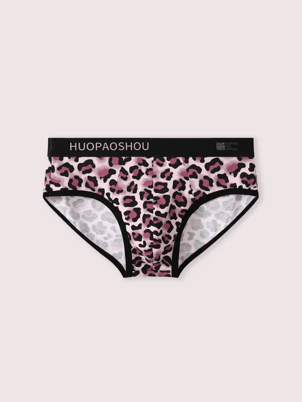 3PCS Cotton men's underwear Sexy leopard print men's triangle pants Men's fashionable personality comfortable loose brief — image 5