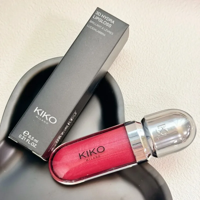 Original Kiko 3D Mirror Lip Glaze Waterproof Non Fading and Non Stick Cup Gentle Bean Paste Color Fine Shiny Point Charm Red — image 30
